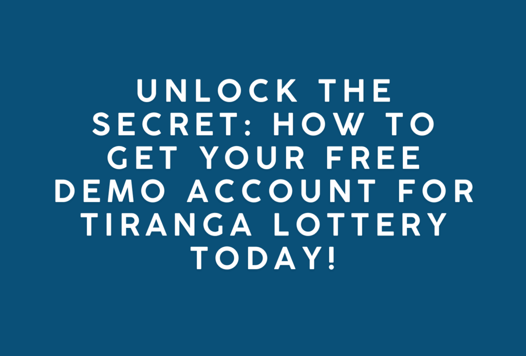 Demo Account Tiranga Lottery