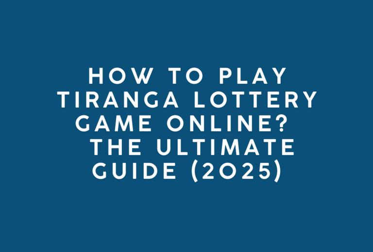 Tiranga Lottery Tiranga Lottery Game